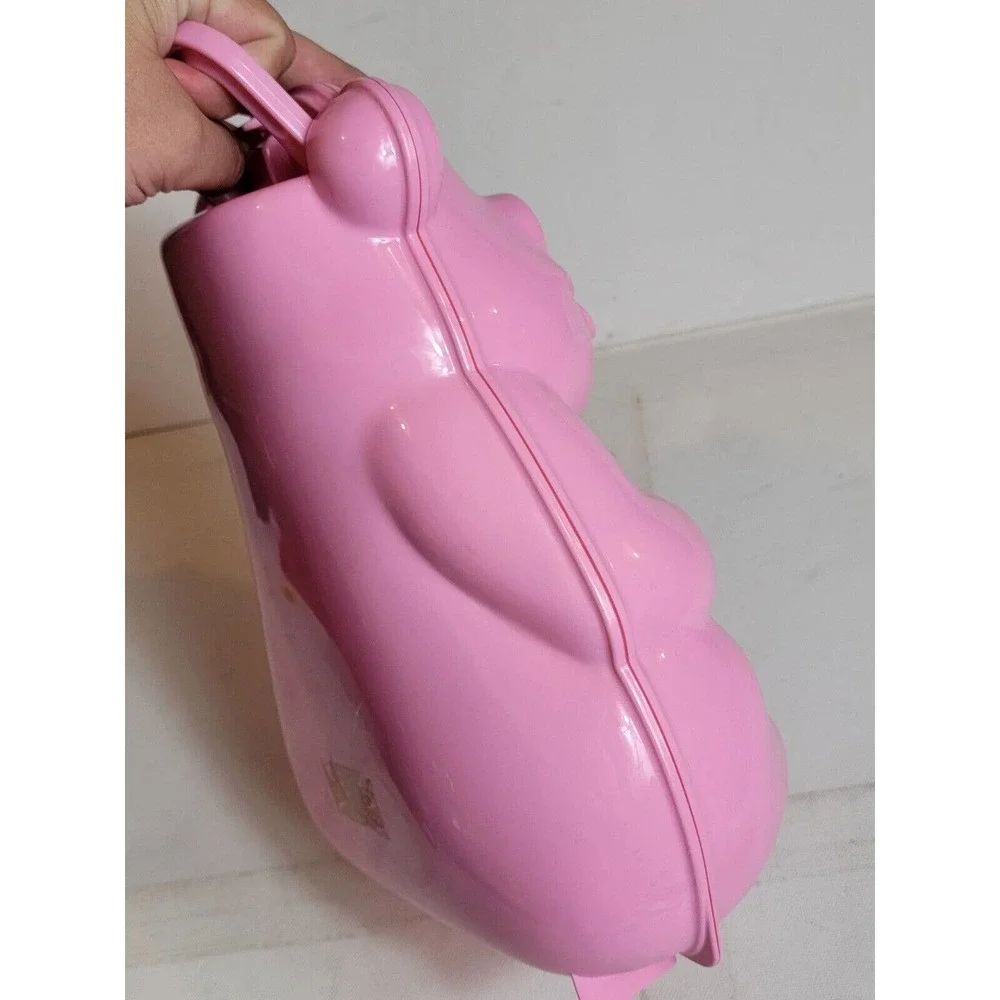 Vintage School Carry Case Kiddywinks Hungry Horace Hippo Lunchbox Made in UK 80s